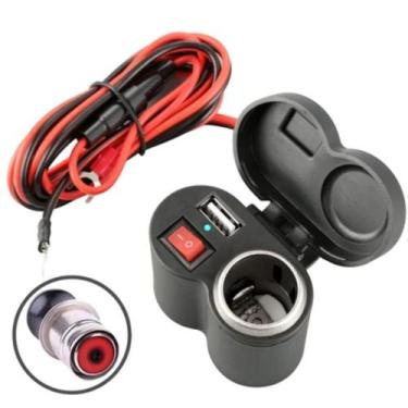 Imagem de Carregador USB Guidão Moto Em Estoque - Atena