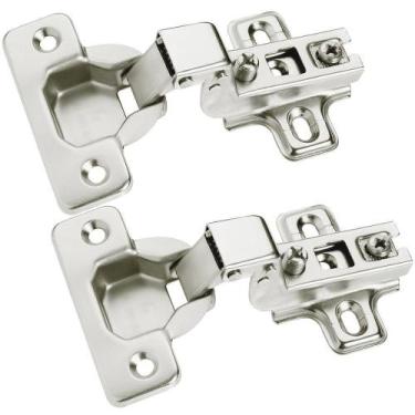 Imagem de 2Pçs Dobradiças Super Curva Caneco Porta Armário Móveis 35Mm - Fácil N