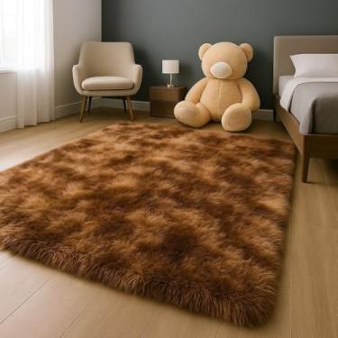 Imagem de Tapete Felpudo Para Sala E Quarto 1,00 x 1,50(MARROM MESCLADO)