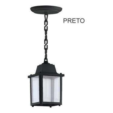 Imagem de Pendente Luminária Lustre Clássico Retro Colonial Quadrado 335 - Click