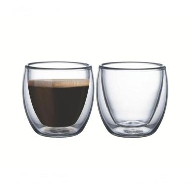 Imagem de Jogo De Xícaras Tramontina Para Café Com Vidro Duplo 2 Peças