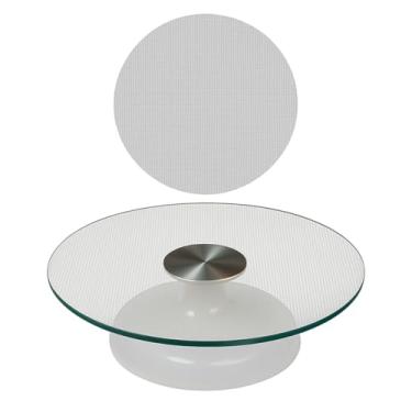 Imagem de Kit Bailarina De Bolo Vidro Mais Tapete Antiderrapante 30cm (Branco, 30cm)