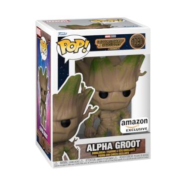Imagem de Funko Pop! Marvel: Guardiões da Galáxia 3 - Alpha Groot - Guardiões da Galáxia 3 - Exclusivo da Amazon - Boneco colecionável de vinil - Ideia de presente - Mercadoria oficial - Fãs de filmes
