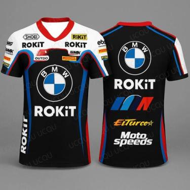 Imagem de Camiseta Toprak Razgatlioglu SBK Racing BMW Moto, Respirável, Para Ent
