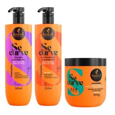 Imagem de Kit Shampoo, Condicionador e Máscara Haskell Se Curve Hidronutrição 50