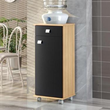 Imagem de Balcão Com Rodinhas Bianca 1 Porta 1 Gaveta - Tonielque Móveis, Teka/o