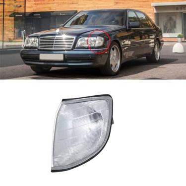 Imagem de BINB ROAD Luz de canto de seta frontal 1408260543 compatível com Mercedes Benz S320 S420 S500 S600 W140 1992-1999, lado esquerdo do motorista