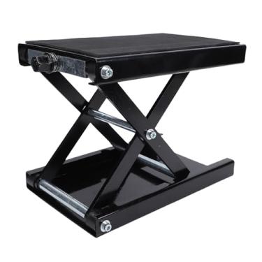 Imagem de Depisuta Elevador Motocicleta Scissor Jack, 3 a 15 Polegada Altura De ElEVAção 1100 Lbs Heavy Duty Aço Wide Deck Grua Crank Center Stand Para Street Bikes Cruisers Touring Motocicletas