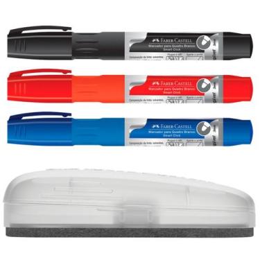 Imagem de Marcador Apagador Quadro Branco Faber Castell Caneta 3mm - Faber-Caste