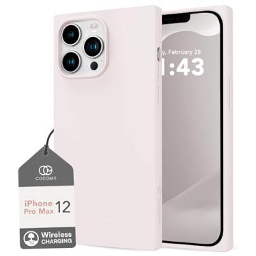 Imagem de Cocomii Capa quadrada de silicone para iPhone 12 Pro Max, fina, fosca, macia, de silicone, de TPU (Poliuretano Termoplástico) e microfibra, para porta-malas, bordas quadradas, capa amortecedora compatível com Apple iPhone 12 Pro Max de 6,7 polegadas (branco antigo)