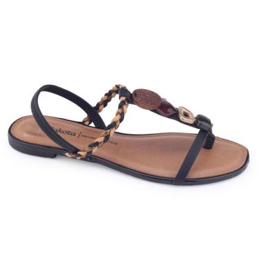 Imagem de Sandália feminina Dakota Y6912 rasteirinha Pedraria Terra