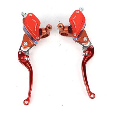 Imagem de Grcfumo Conjunto de alavanca bomba de embreagem de freio de motocicleta, 22mm de moto -motocicleta hidráulica Bomba de freio Mestre, alavanca de cilindro ajustável para biciclet (Laranja)