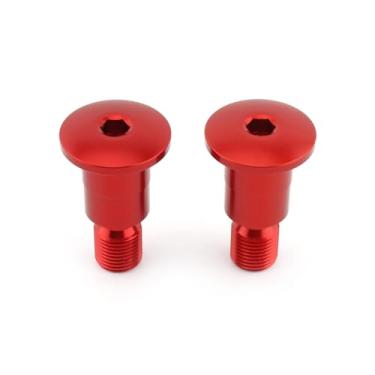 Imagem de FINMOKAL Tampas de plugue de extremidade de barras de guidão de motocicleta VERMELHO compatível com Yamaha MT-07 MT-09 MT-10 MT-125 TMAX500 FZ1 FZS1000 FAZER