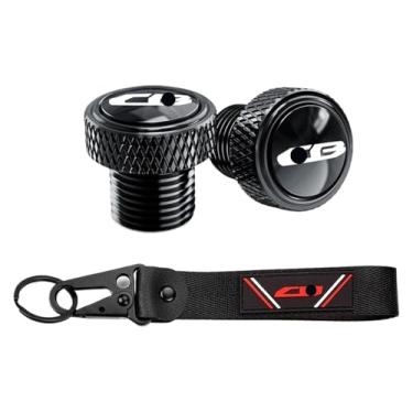 Imagem de BYYINGSUS Chaveiro de motocicleta parafuso de tampa do furo do espelho traseiro compatível com CB650R CB650F CB500F CB500X CB1000R Cb400 CB600F CB 650R (1 conjunto preto)