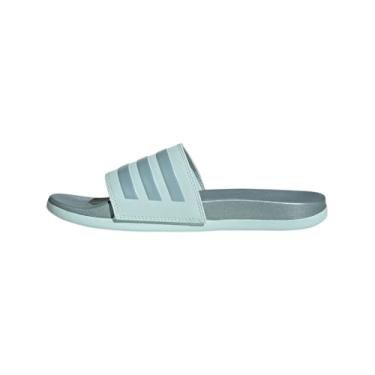 Imagem de adidas Sandália feminina Adilette Comfort Slide, Halo Mint/Magic Grey Metallic/Halo Mint, 41