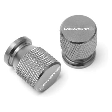 Imagem de 2 peças tampas de válvula de pneu de roda acessórios de motocicleta compatíveis com VE&RSYS 650 1000 Versys-X 300 (titânio)