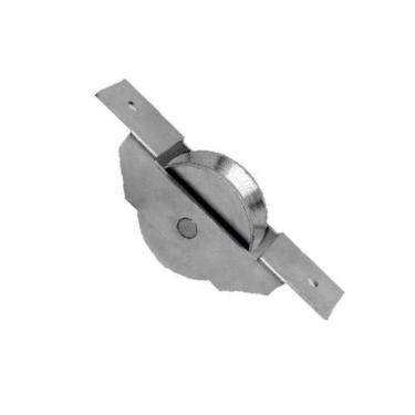 Imagem de Roldana Ferro Maciça 60mm (2 1-2) Para Portão - Cantoneira Caixa Aberta