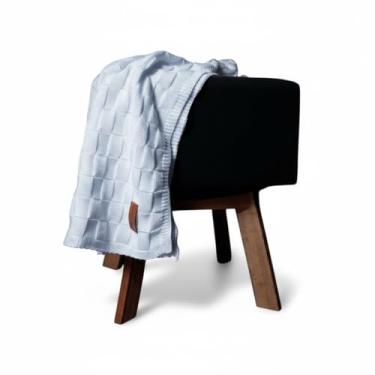 Imagem de Manta de saida de maternidade Tricô Para Menino ou Menina (Branco)