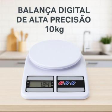 Imagem de Balança Digital Precisão 10kg Medição Certas Cozinha Peso Gramas Dieta
