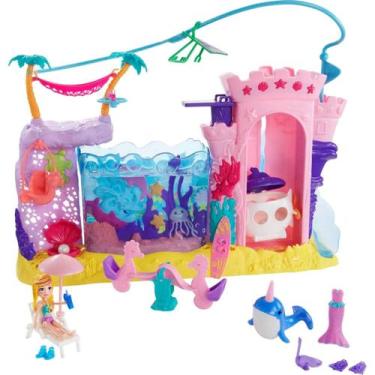 Imagem de Boneca polly pocket com cenário aventuras de sereia - mattel gxv27