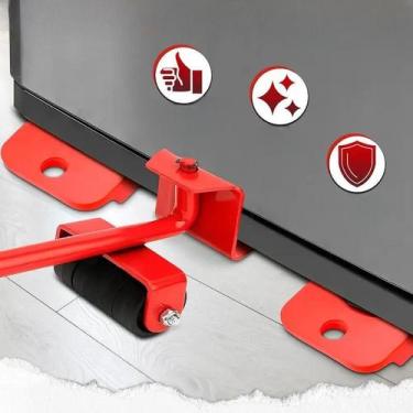 Imagem de Kit 5 Peças Aparelho Movedor Móveis Levantador Materiais Geladeira Pes