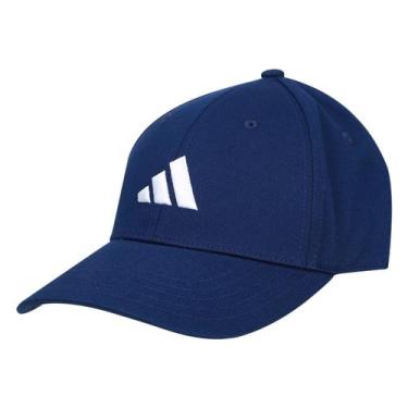 Imagem de Boné Adidas Aba Curva Strapback Essentials Logo, Azul, Branco, P/M