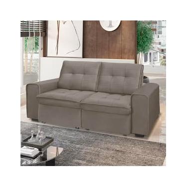 Imagem de Sofá RBF Móveis Cedro 3 Lugares 192cm Retrátil Reclinável com Rodízios