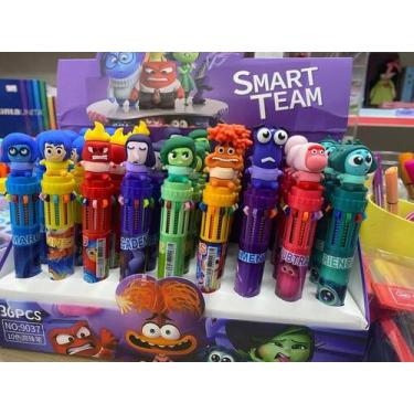 Imagem de 9 Canetas Divertidamente Emoções Completas Brinde Festa - Shop da Cris