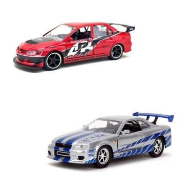 Imagem de Pack Lancer e Nissan Skyline Velozes e Furiosos 1:32 - Jada
