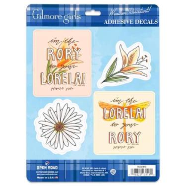 Imagem de Adesivos de vinil Gilmore Girls Lorelai e Rory - Conjunto nostálgico de 4 adesivos Gilmore Girls para laptop ou diário