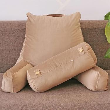 Imagem de Almofada de leitura para cama, almofada de apoio lombar, multifuncional, sofá e cabeceira almofada de leitura, suporte para as costas, descanso de encosto para adultos, almofada para jogar jogos