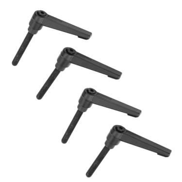 Imagem de ZJchao Gire a Alça de Travamento, Botões de Alavanca de Travamento de Plástico 4 PCS M8 Rosca Macho Braçadeira de Botão Ajustável Com Alça de Fixação Ajustável Botões de Máquina de Metal
