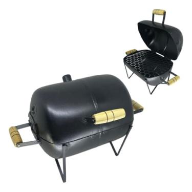 Imagem de Mini Churrasqueira a Bafo 2 em 1 Portátil e Económica Churrasqueira Bafinho Apartamento Camping(De bancada)