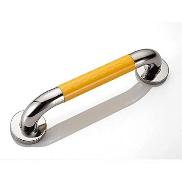 Imagem de Barra de apoio de segurança corrimãos de aço inoxidável barras de equilíbrio de chuveiro antiderrapantes e antiqueda adequadas para banheiro e banheiro escadas/branco/58 cm (amarelo 38 cm)