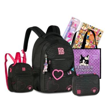 Imagem de Kit Escolar Juvenil Rebecca Bonbon Mochila de Costas com Lancheira Tér