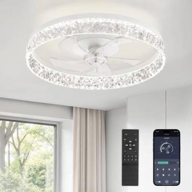 Imagem de Ventilador de teto LEDIARY de 22" com luz remota regulável 120V