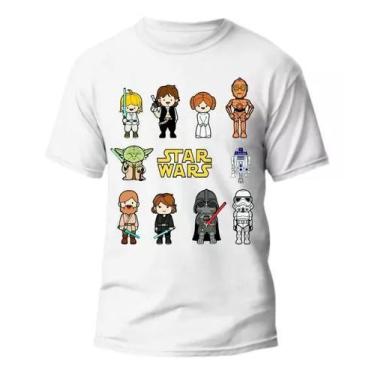 Imagem de Camiseta Infantil Star Wars Básica 100% Algodão - Loja Dinka, 10