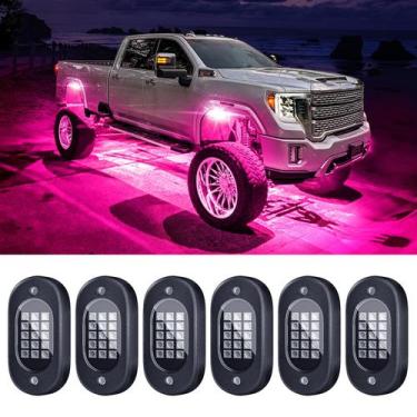 Imagem de LED Rock Lights Honalia 6 pods RGB com controle Bluetooth