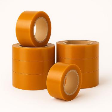 Imagem de Kit 8 Fitas Adesiva Larga Durex Laranja 250m Embalagem Fechamento Caixa Uso Geral Resistente