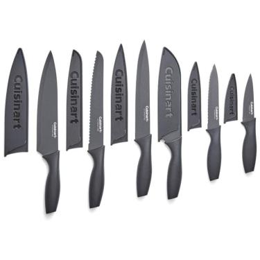 Imagem de Conjunto de Facas em Cerâmica com Protetores de Lâmina, 6 Peças, Cuisinart, Preto Fosco