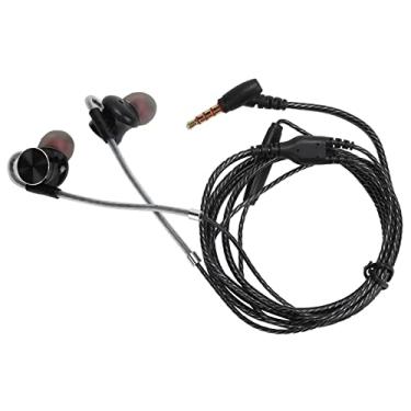 Imagem de Fones de ouvido com fio, boa qualidade de som dos fones de ouvido com cabo flexível para o exterior para esportes