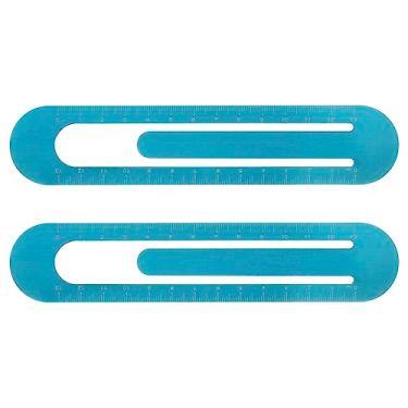 Imagem de Generic 2 réguas retas de 13 cm, régua métrica de clipe de marcador, balança de metal de liga de alumínio em ambos os lados, ferramenta de escala de medição para medição, estudo, leitura, sala de aula