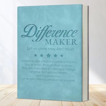 Imagem de Diário de presente Difference Maker, presentes de agradecimento para colegas de trabalho, chefe, professor, caderno de escrita com definição de criador de diferenças