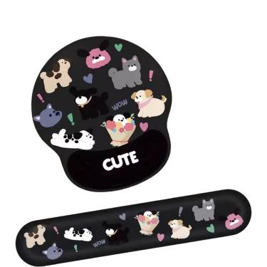 Imagem de Conjunto de descanso de pulso para mouse e teclado com suporte de pulso