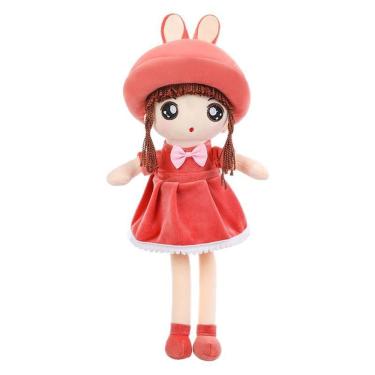 Imagem de Boneca feminina de desenho animado de pelúcia de 65 cm com orelha de coelho para crianças