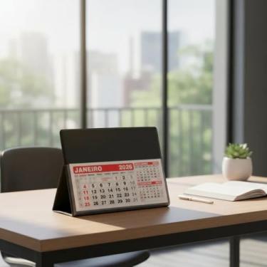 Imagem de Calendário De Mesa 2026 Executivo PVC 1 Un Escritório Diária Mensal Semanal Planner