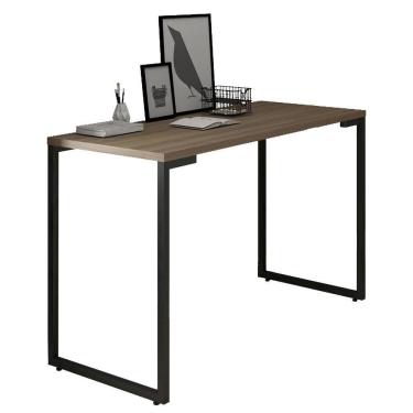 Imagem de Mesa Escritório 120cm Estilo Industrial New Port Z34 Castanho - Mpozenato