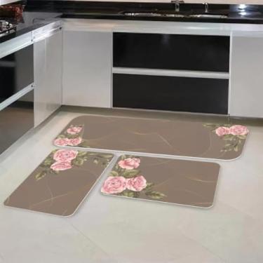 Imagem de Passadeira Cozinha，Tapete Antiderrapante Cozinha，Kit De 3 Tapetes para Melancias Sementes，Vida Criativa(04)