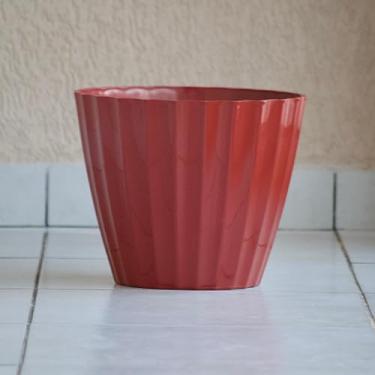 Imagem de Vaso Para Plantas Flores Grande Bojo Cacau Injetado 30x35 Liso Polido Luxo Estiloso (Chocolate)