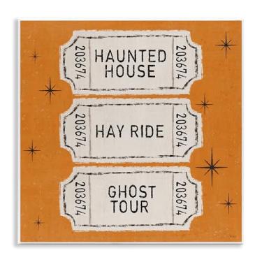 Imagem de Stupell Industries Arte de placa de parede Wee Bit Wicked Tickets, design por Veronique Charron, 12 x 12